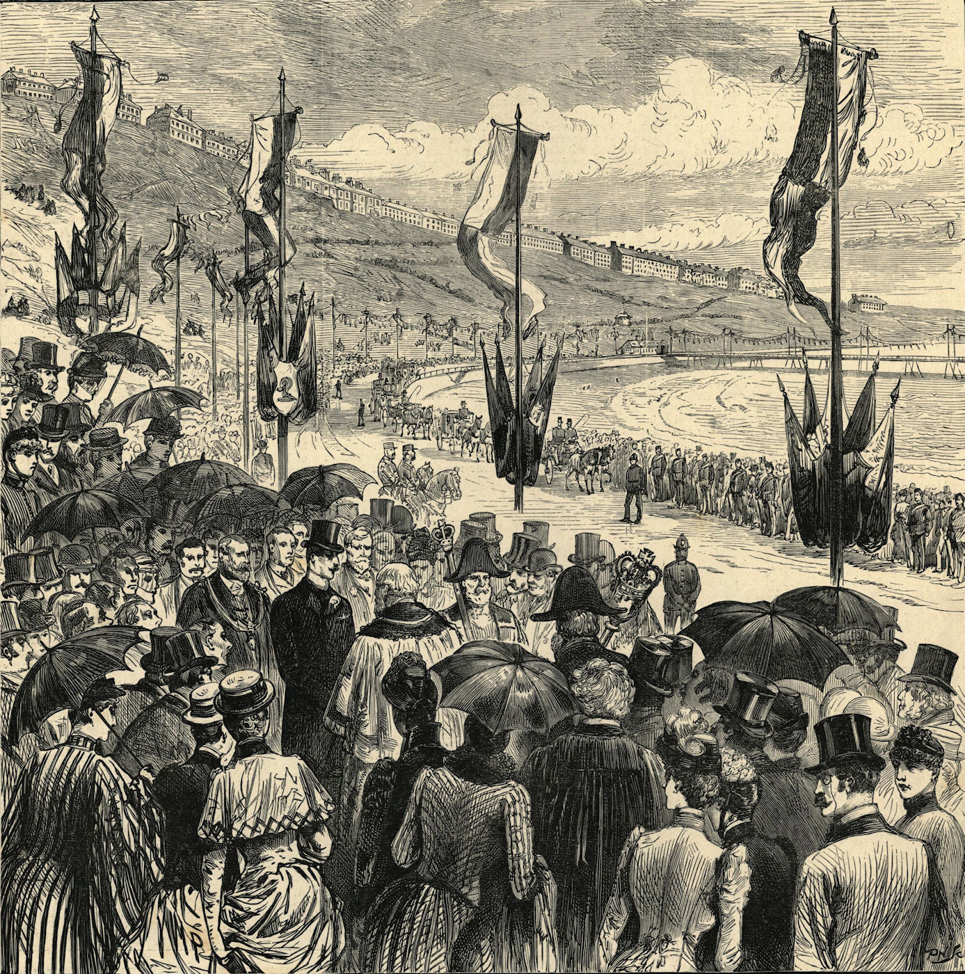 North Parade, Scarborough opening. Edward Malet. Percy Anderson 1890 old print